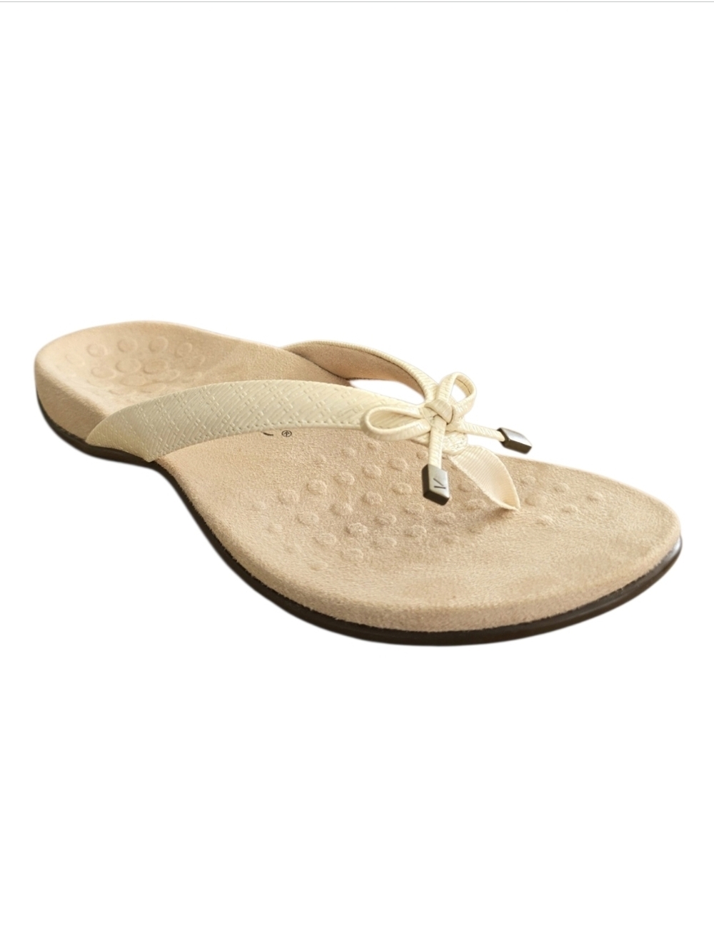 Vionic Bella II Orthotic Bow Sandals - Cream - NIB
